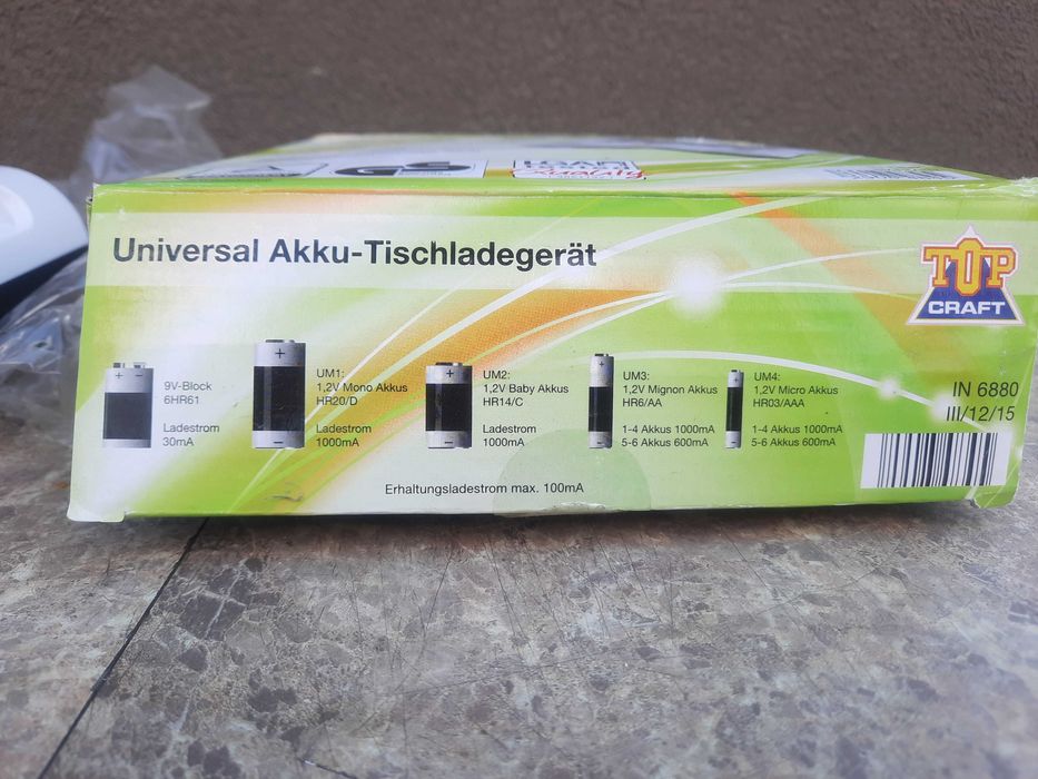 Ładowarka akumulatorków baterii uniwersalna Top Craft