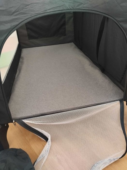 Berço para bebés 5 em 1 ajustável, convertível e dobrável, Preto