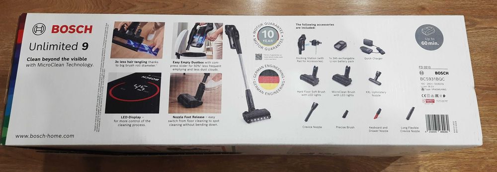 Odkurzacz pionowy Bosch Unlimited 9 BCS931BQC