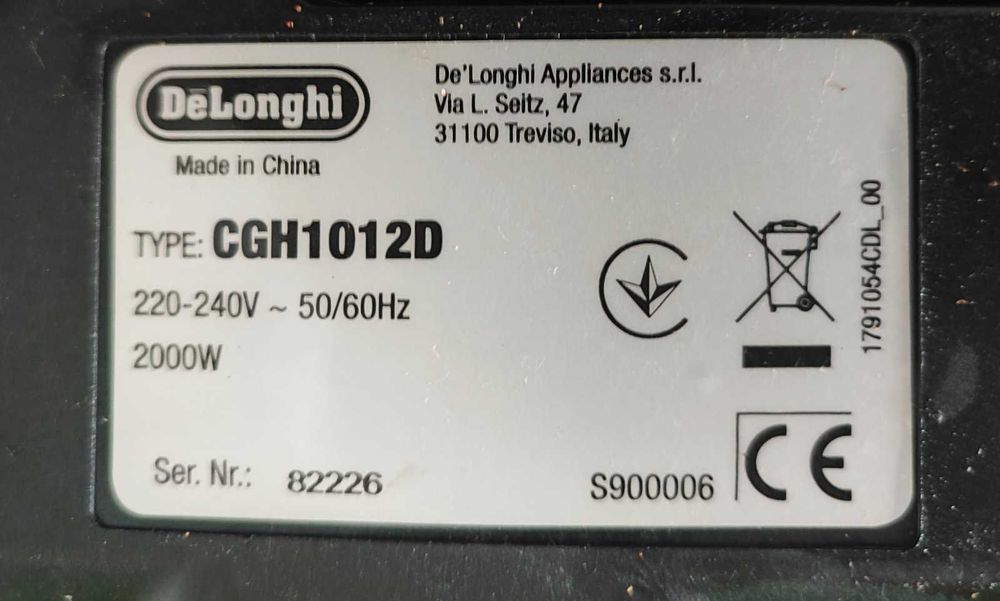 Електрогриль DeLonghi CGH 1012 D