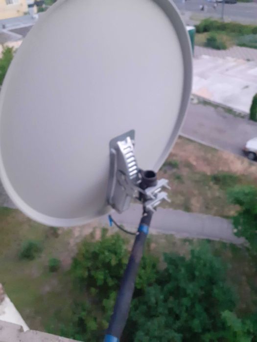 спутниковая тарелка алюм.нерж. с крепежом