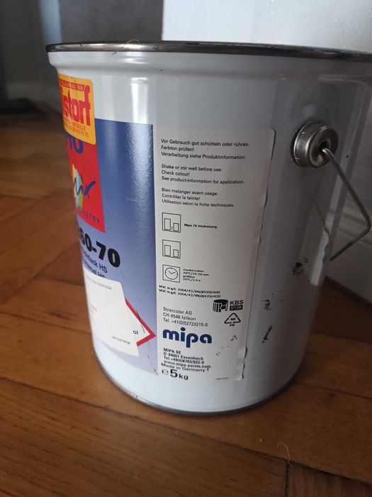 Mipa AK 260-70 HS lakier alkidowy połysk jedwabisty czarny RDZA