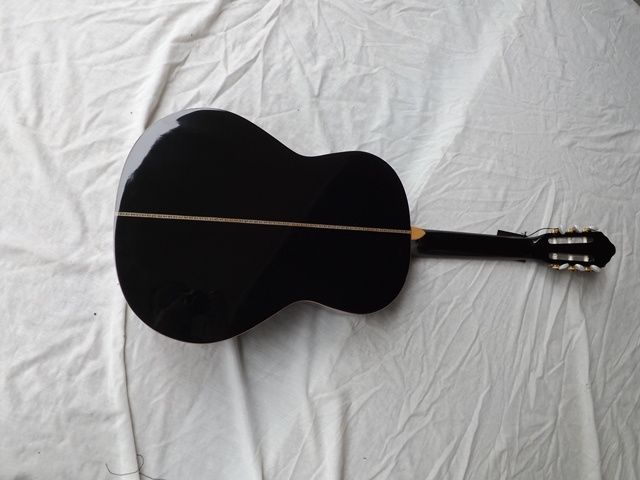 Guitarra clássica madeira maciça preta