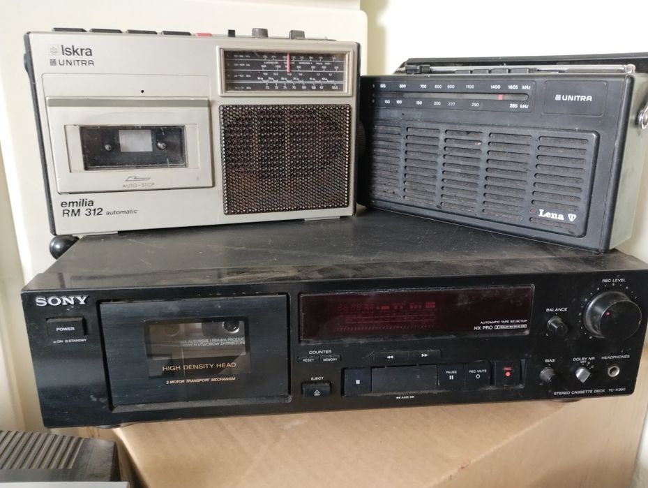 Radia magnetofony Sony Unitra Philips