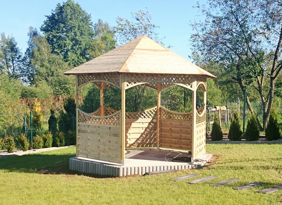 Pawilon sześciokątny drewniany altana ogrodowa producent!