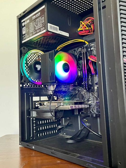 Computador PC Gamer RGB + Monitor + Teclado - AMD Ryzen 5 + GTX 1650
