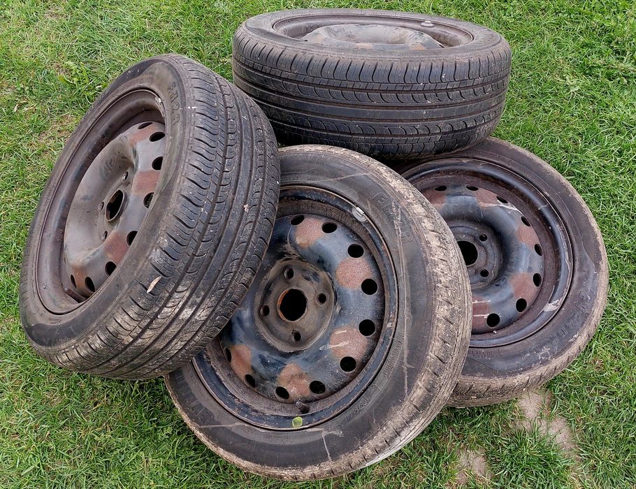 Felgi stalowe 15, opony letnie Evergreen