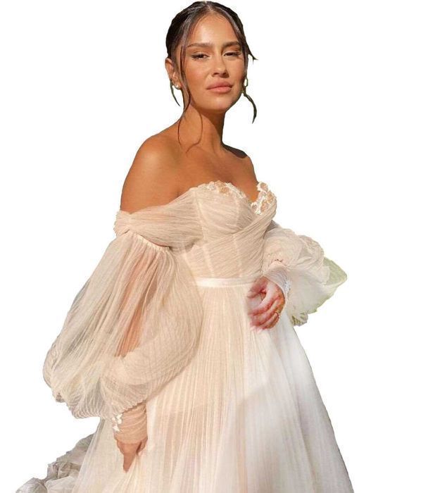 Suknia ślubna #24 princessa ramiona carmen odpinane rozmiar 42 XL