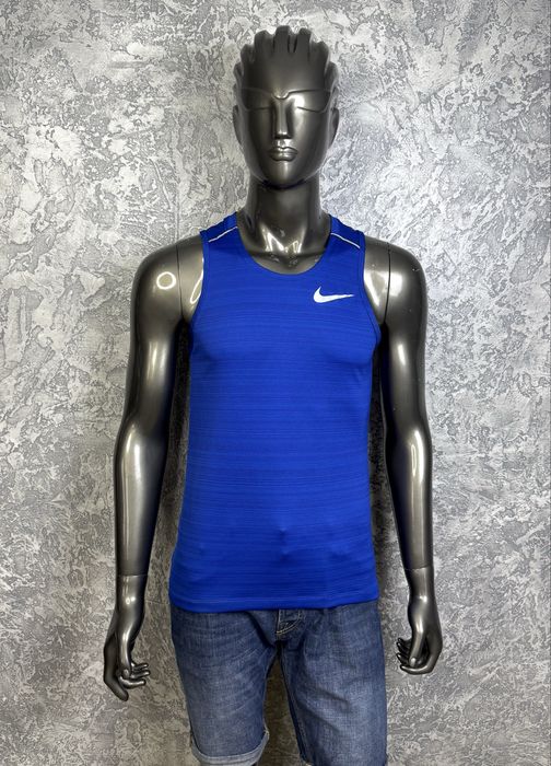 Nike dri-fit running майка безрукавка S размер беговая синяя