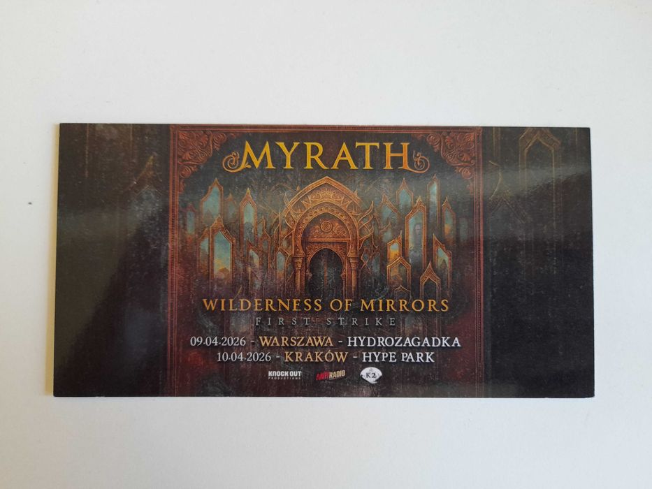 Myrath bilet kolekcjonerski ulotka Wilderness Mirrors Tour 2026