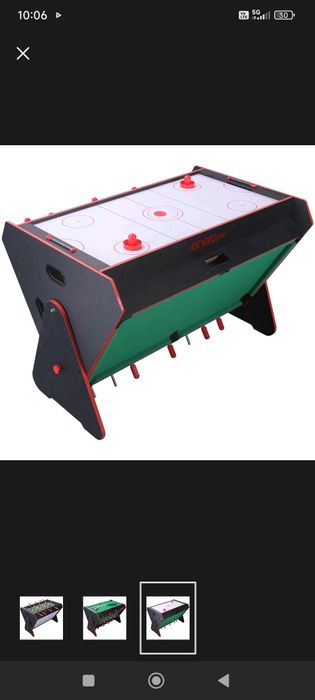 STÓŁ DO GRY OBROTOWY 3W1 piłkarzyki, bilard, cymbergaj