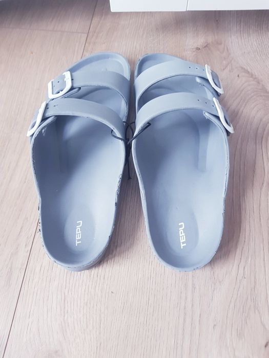 Nowe klapki męskie z regulowanymi paskami marki Tepu rozmiar 45