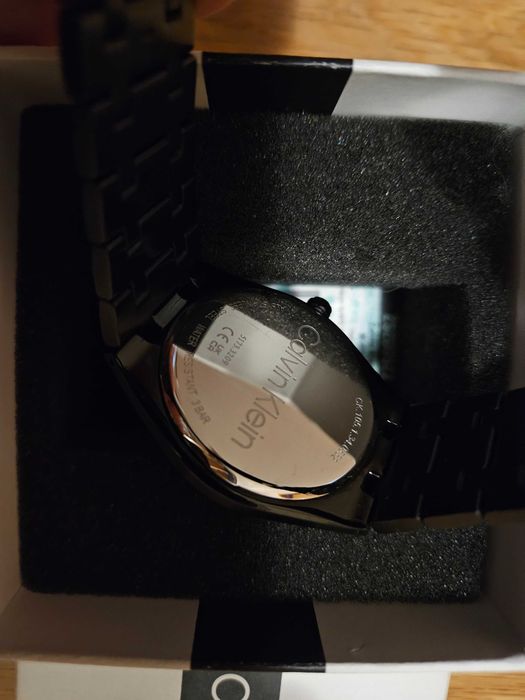 relógio preto calvin klein