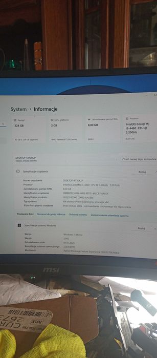 Komputer Asus dom biuro super wygląd i5-4460, 8GB RAM wifi H81M-E, SSD