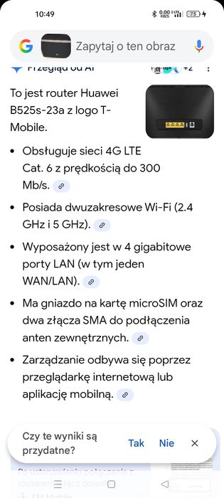 Router Huawei B525s-23a z logo T-Mobile.