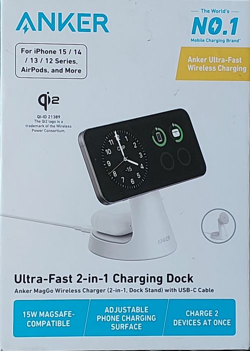 Швідкісна зарядна станція ANKER  2 в 1