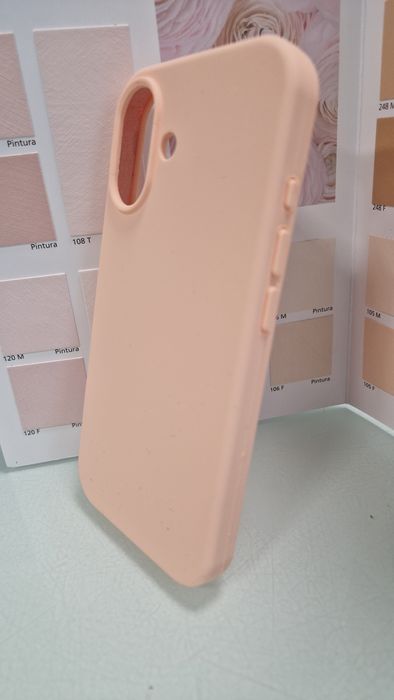 Silicone Lite Case do Iphone 16 brzoskwiniowy + szkło Gratis