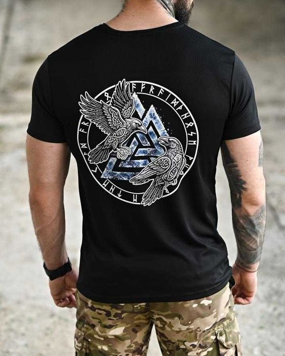 Тактична футболка Coolmax Odin’s Ravens Black Без передоплат