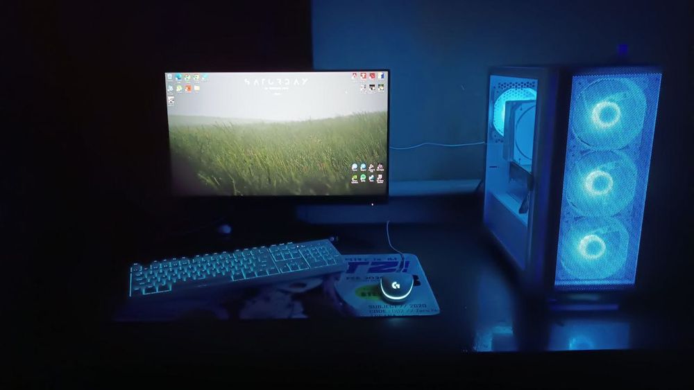 Игровой ПК на Ryzen 5 5600 RTX 3070 и Монитор MSI G2412