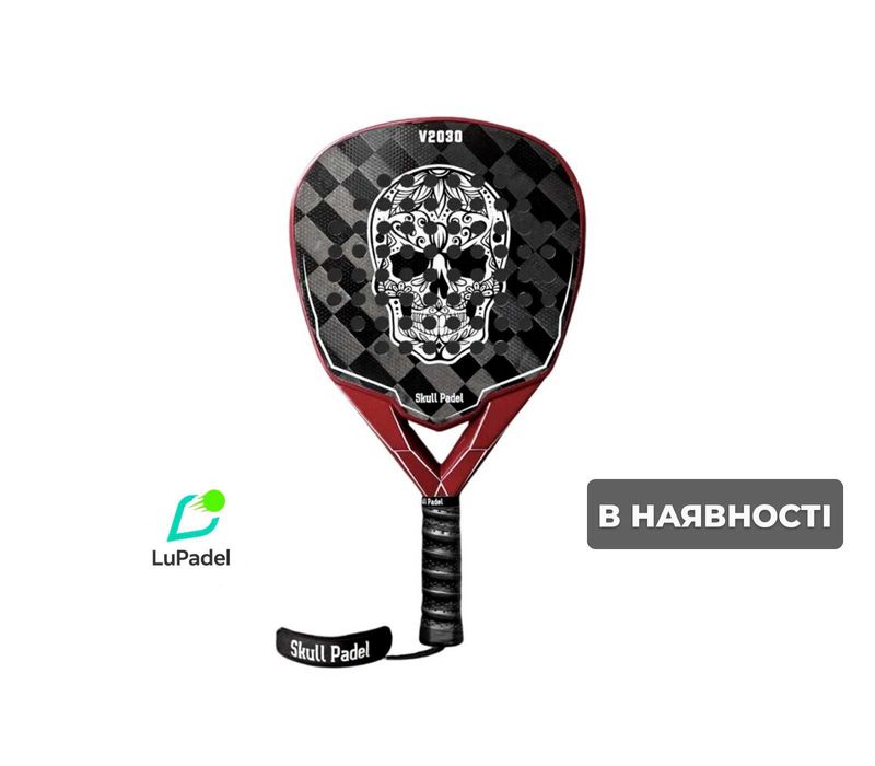 Ракетка для Падель (Padel) тенісу – Skull Padel V2030 Black Red 15K