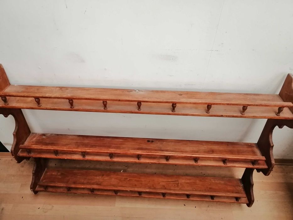 Grande estante escaparate antigo com 130x18x89cm madeira em bom estado