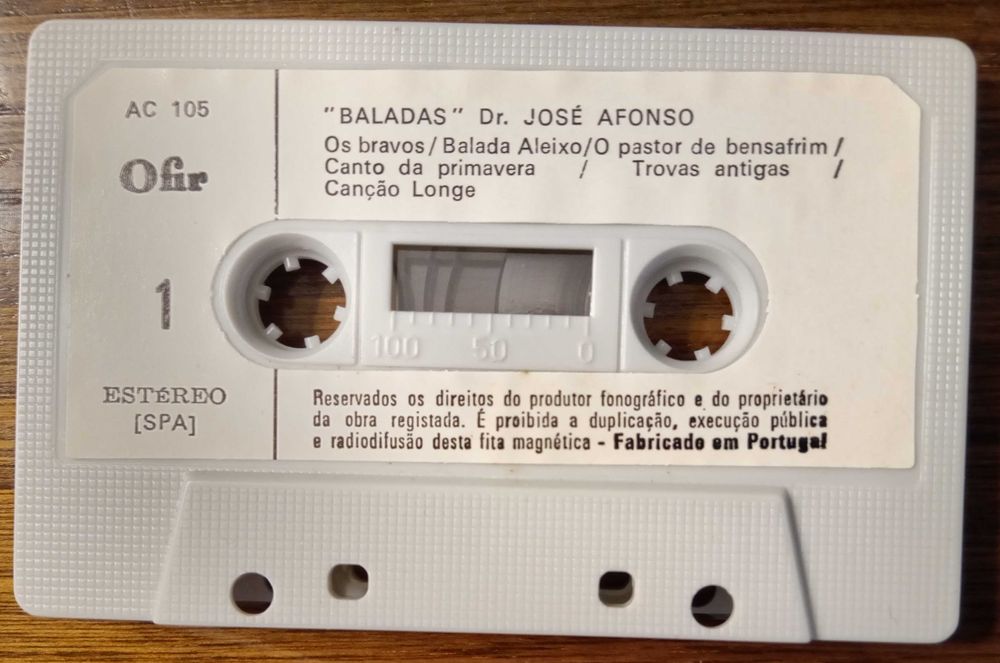 José Afonso	- - - - -		Baladas	- - - - -	K7