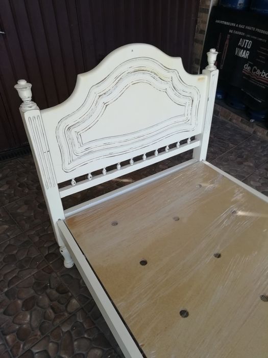 Cama Espectacular Branco Rústico de Adulto 2 metros