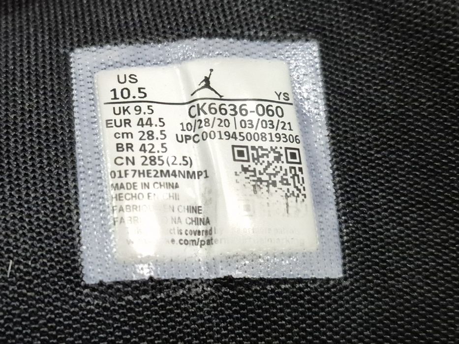 Buty Nike Jordan Max Aura 2 r.44.5  CK6636 Czarny