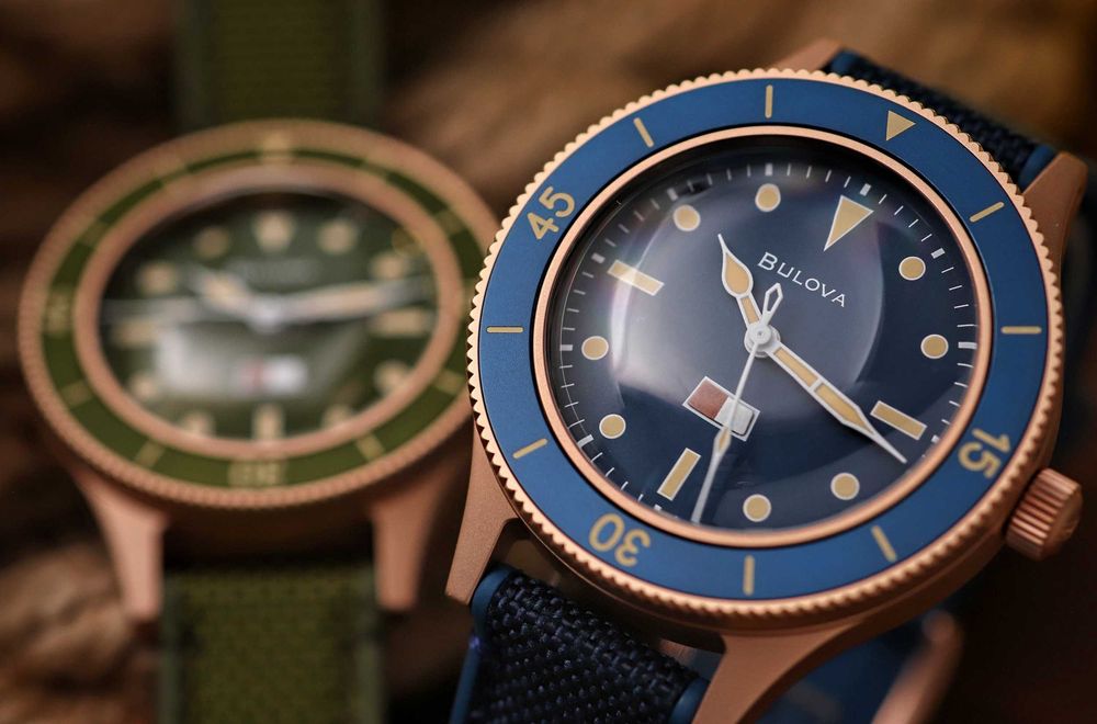 BULOVA Special Edition MIL-SHIPS Bronze 98A325 Koperta z brązu, szafir