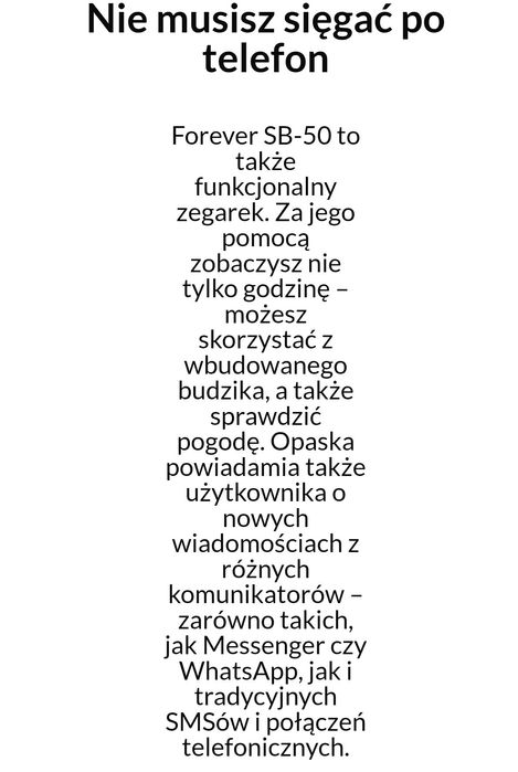 2 sztuki w tej cenie Opaska fit Smart band Forever SB-50 2 sztuki wys