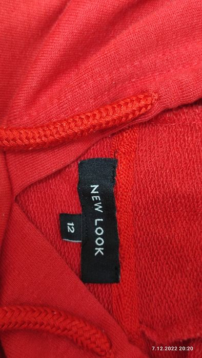 Śliczna Czerwona bluza z kapturem New Look, rozmiar 12