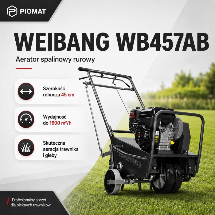 Weibang WB457AB aerator rurkowy 45 cm Briggs 5 KM 1600 m2/h