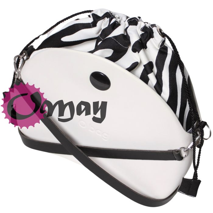 Biały organizer do OBAG MOON LIGHT worek zebra czarny komin OMAY