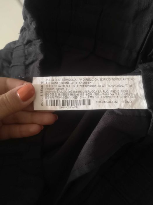 Calções pretos paper bag da Pull&Bear, tamanho M