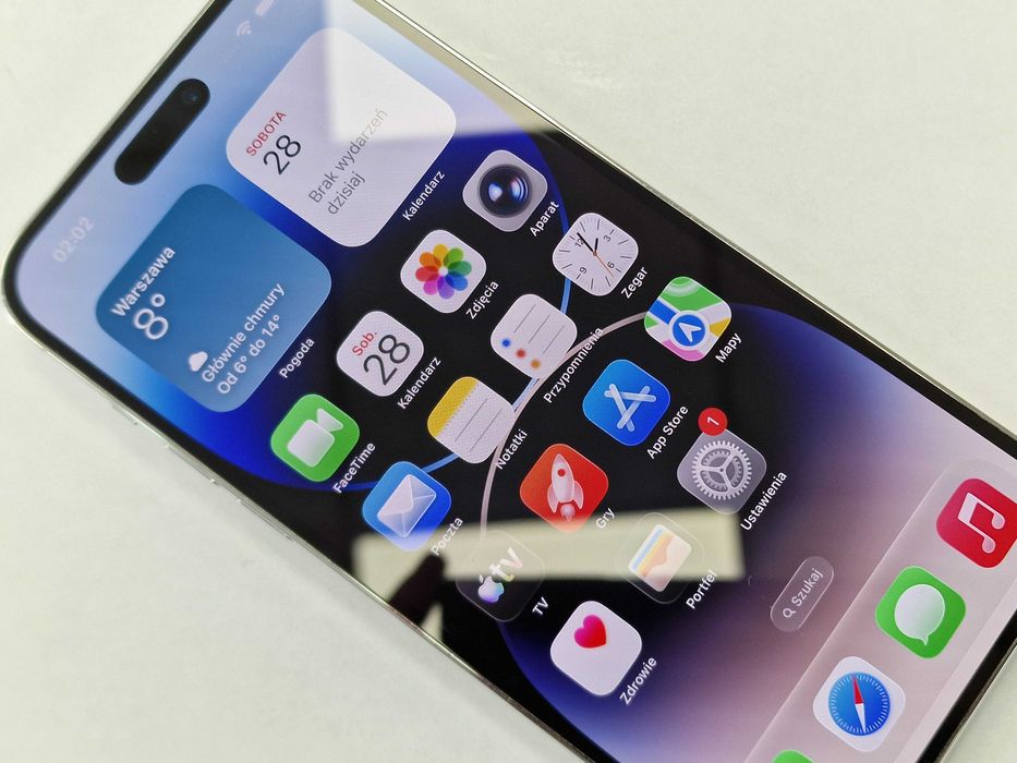 Iphone 14 PRO MAX 256GB/ Silver/ BAT 84%/ Grade A-/ + ładowarka