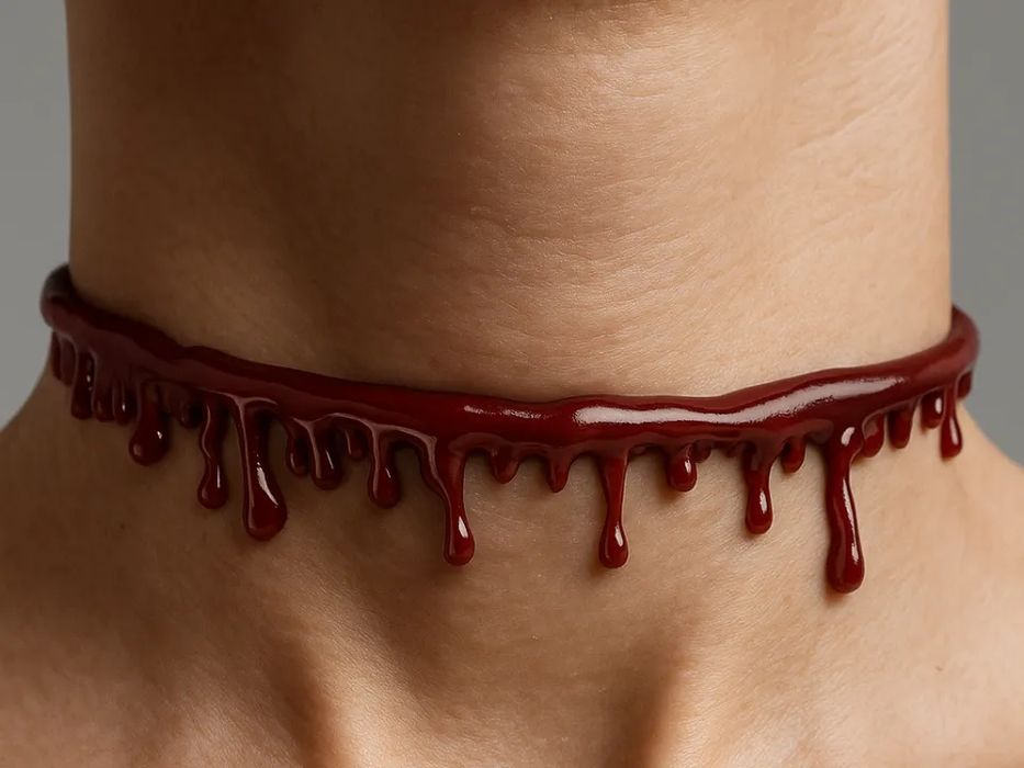 Colar Horror Sangue TPU