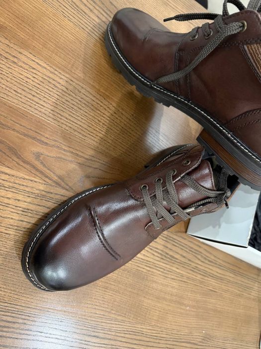 Зимові шкіряні чоловічі ботинки