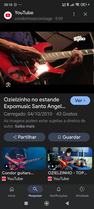 Guitarra elétrica condor Ozielzinho