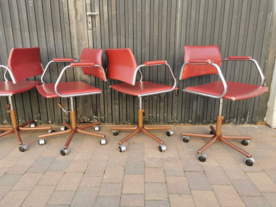 Krzesła biurowe regulowane KOVONA, Czechosłowacja 70-90., Bauhaus