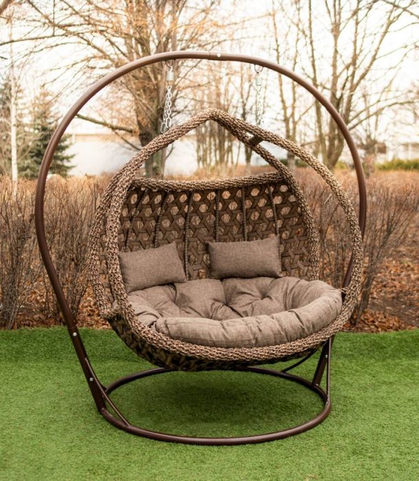 АКЦИЯ ! Садовая качель Галант. Подвесное кресло кокон гамак из ротанга