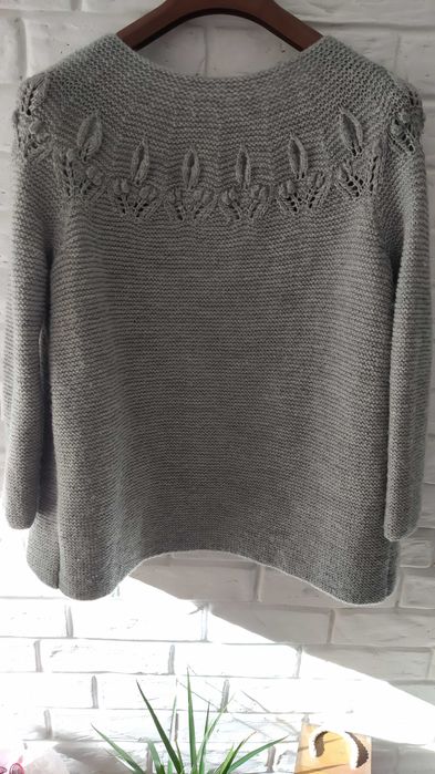 Sweter szary ciepły piękny 44