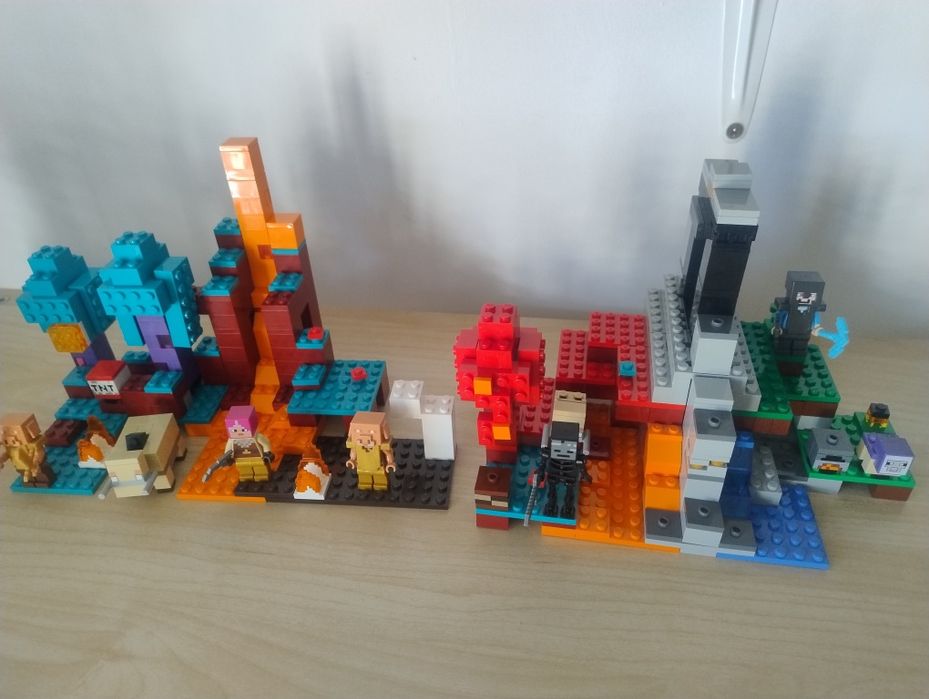 Zestaw LEGO Minecraft 21172 + 21168 | Zniszczony Portal i Spaczony Las | Instrukcja Pudełka