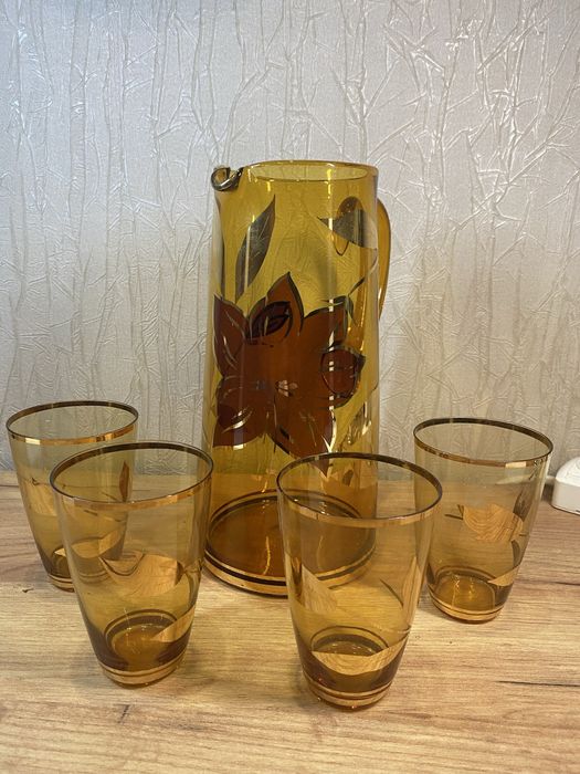 Кувшин Богемия 4 бокала