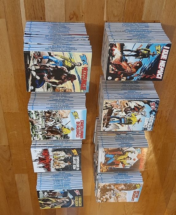 Lote Tex Willer, BD original em italiano. 154 álbuns da série regular