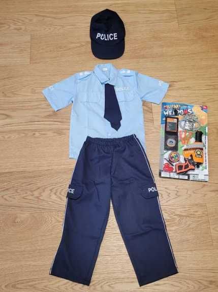 Strój policjanta, rozm. 98/104 (3-4 lata), policjant bal przebierańców