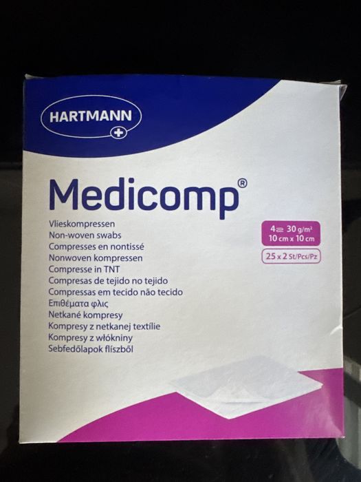 Medicomp 10x10 kompresy z włókniny