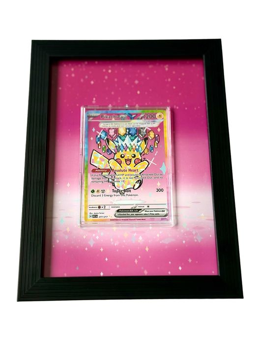 Pokémon Frame Ramka Czarny – Pikachu ex ASC 277 - NO CARD ! | extendet art | 13x18 | UV Protect