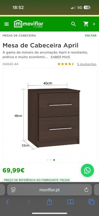 Mesa de Cabeceira Nova