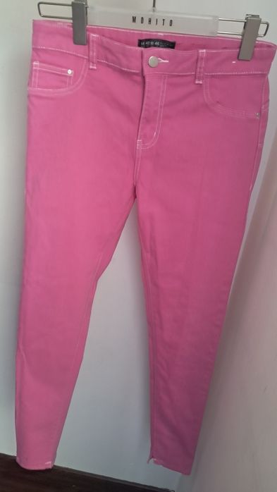 Różowe spodnie damskie L