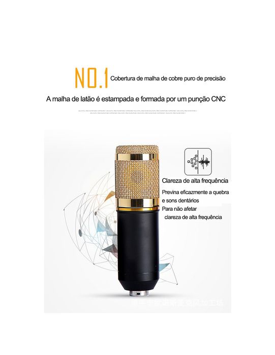 Microfone Condensador Profissional QA-T556